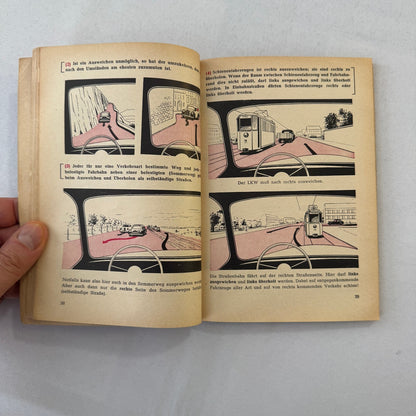1953 Drivers Training Handbook Book German Germany Car Automobile