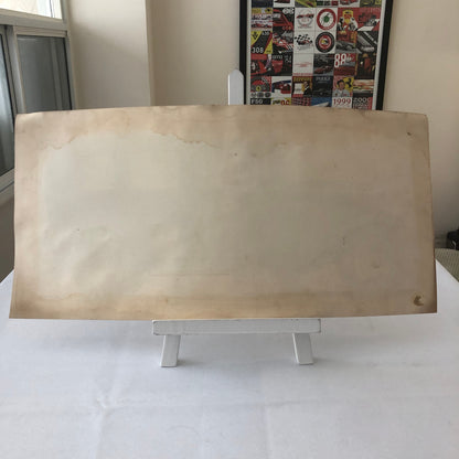 Antique Automobile Car Illustration Art Signed and Dated 1929