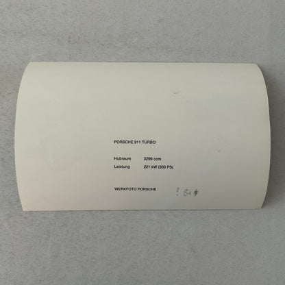 Porsche 911 Turbo Car Factory Press Photo Photograph Werkfoto German