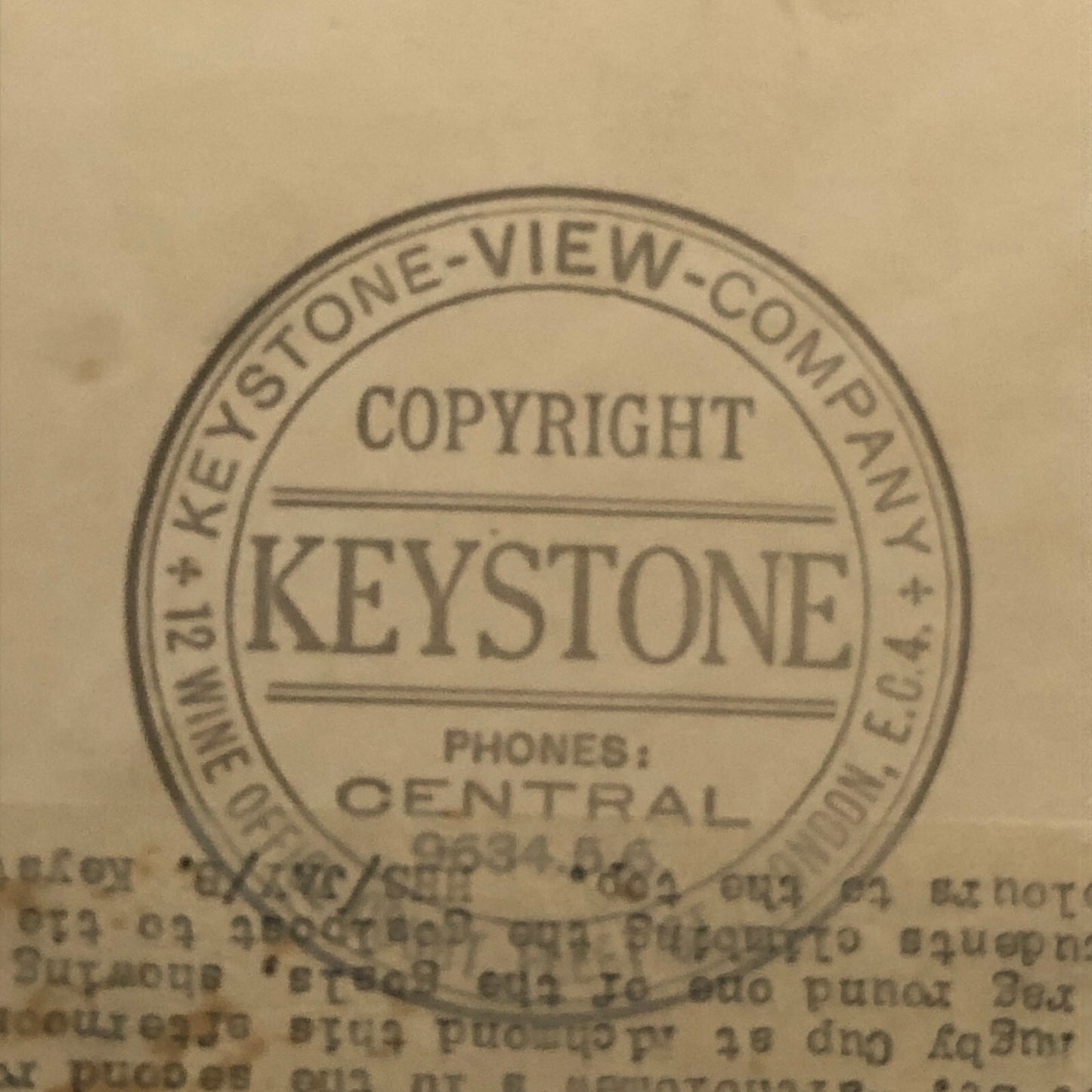 Press Photo Photograph 1932 Rugby Match London UK ? Keystone Photo Hospital Cup