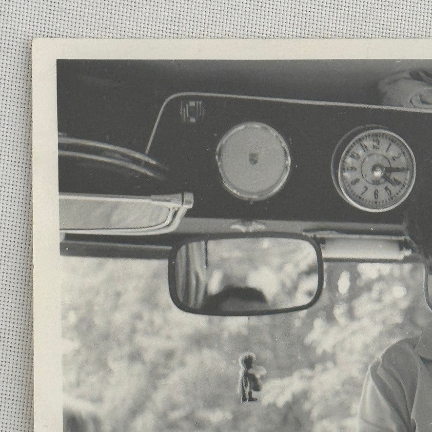 Vintage Photograph Woman on Tour Bus Photo Print Snapshot