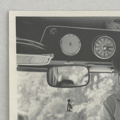 Vintage Photograph Woman on Tour Bus Photo Print Snapshot