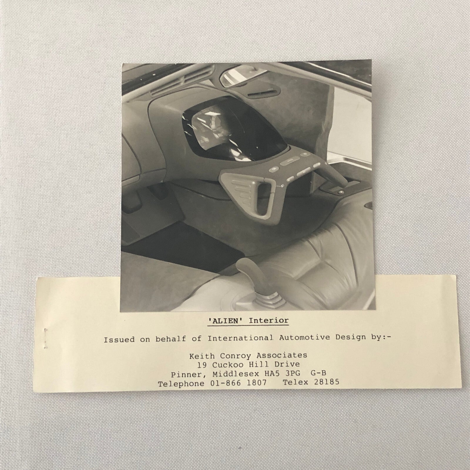 IAD Alien Concept Car Photo Photograph Lot of 3 International Automotive Design