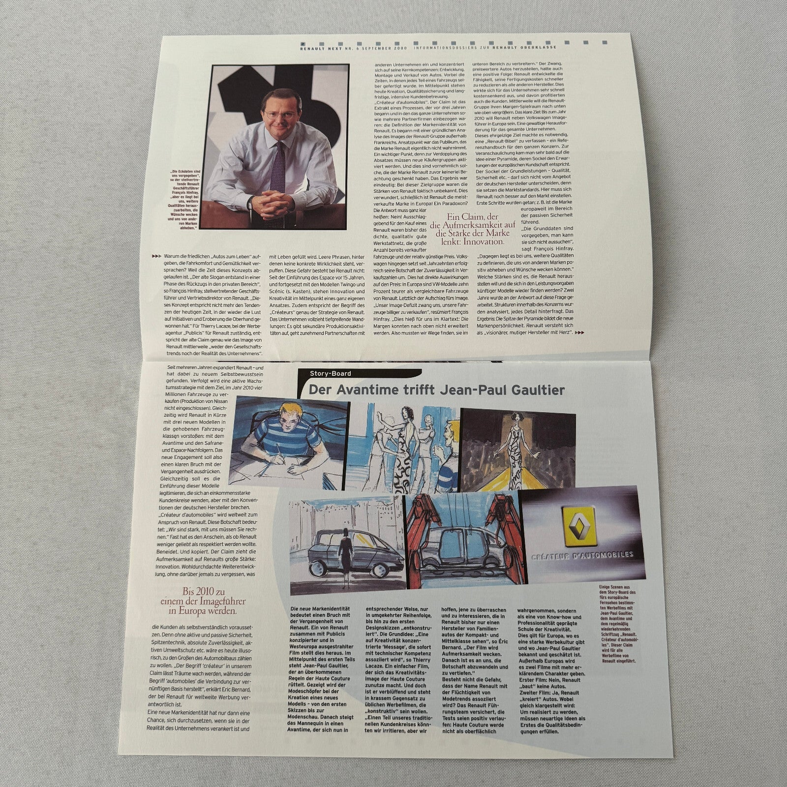 2000 Renault Next Factory Brochure Magazine German Text Concept Cars