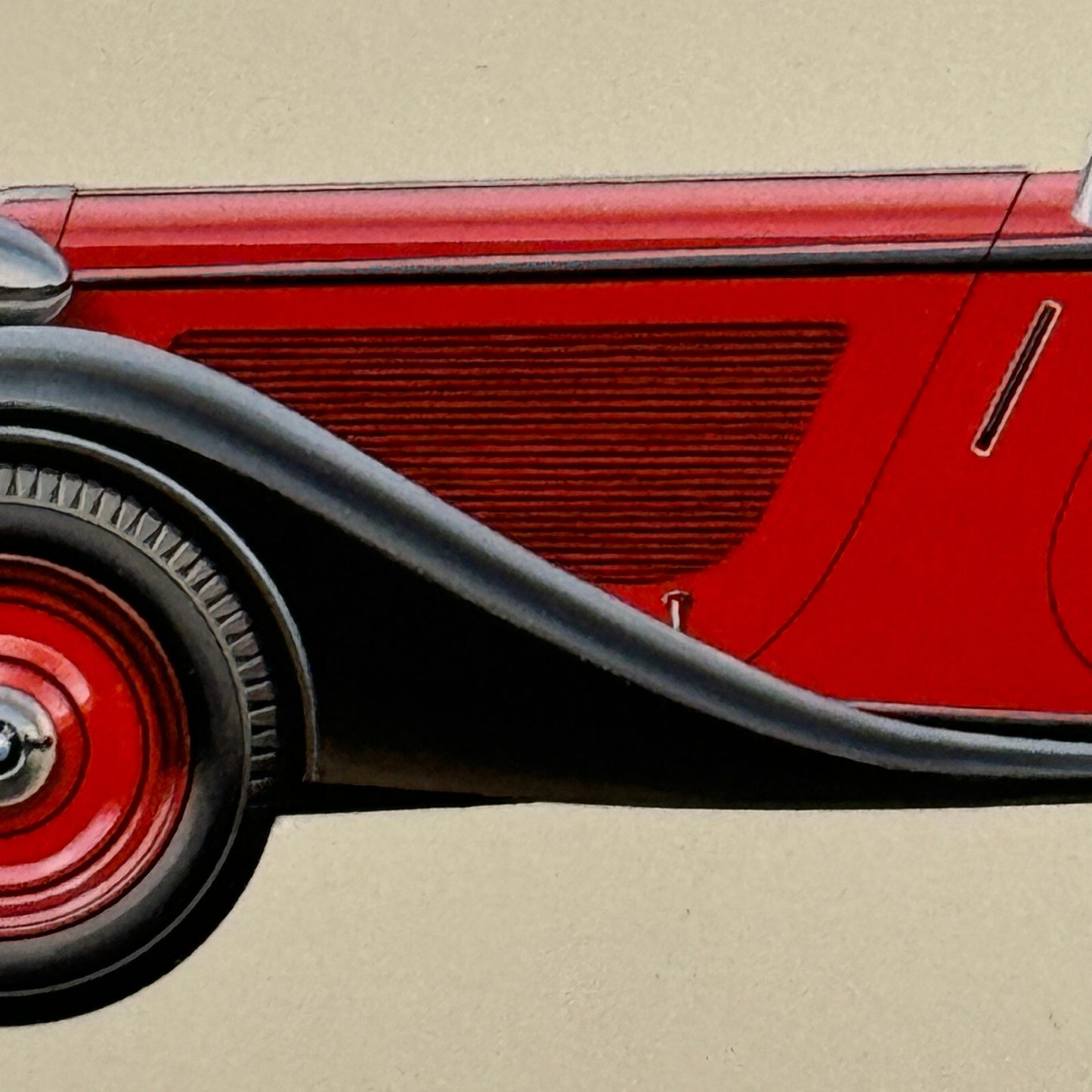 1953 BMW 315 Sport Car Illustration Art Drawing Hand Drawn Vintage