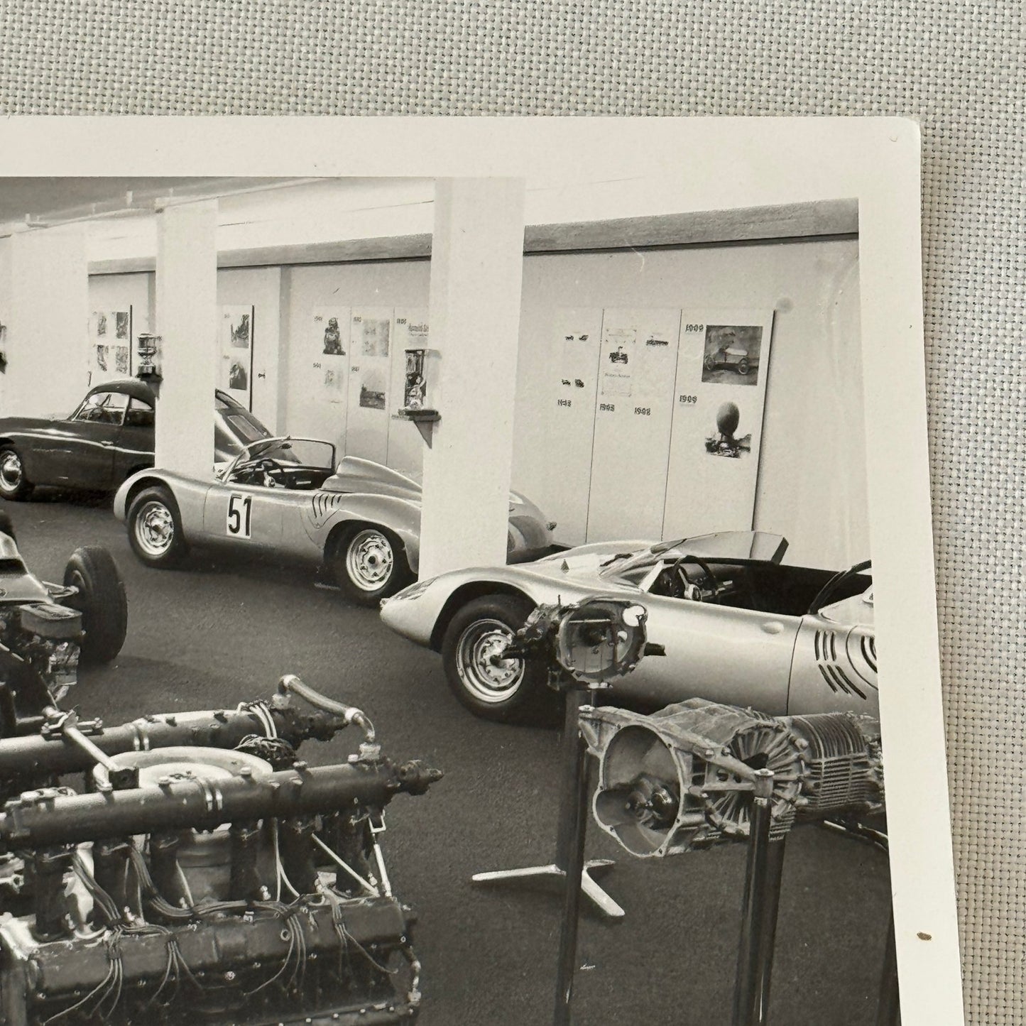 Vintage Porsche Museum Racing Car Photo Photograph Print 1976