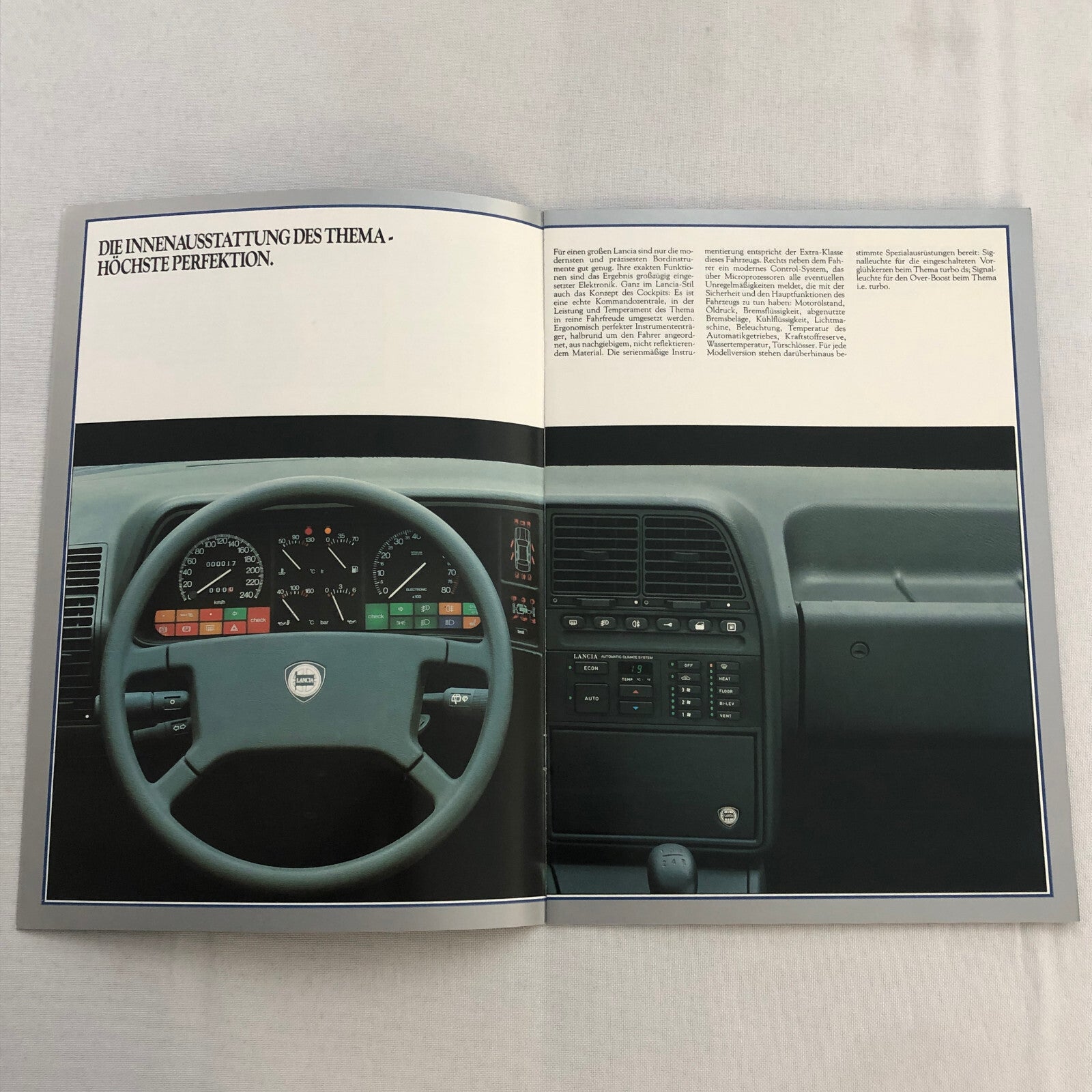 Lancia Thema Car Sales Brochure Catalog German Turbo V6 i.e.