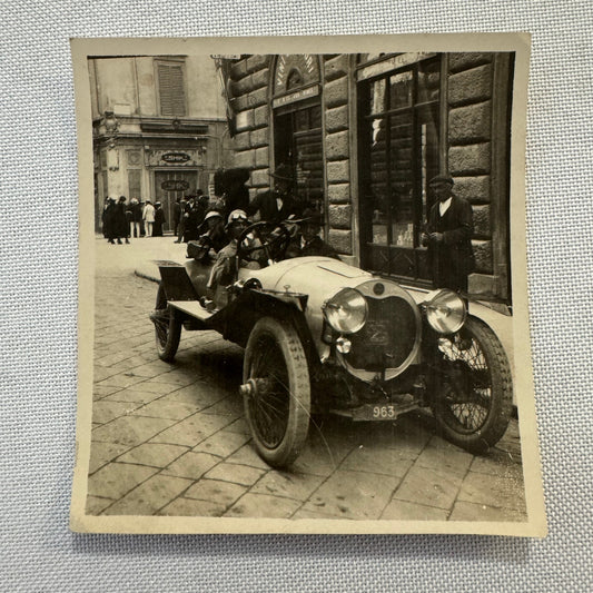 Vintage Photograph Photo Print Driver Motorist in Unique Car Automobile