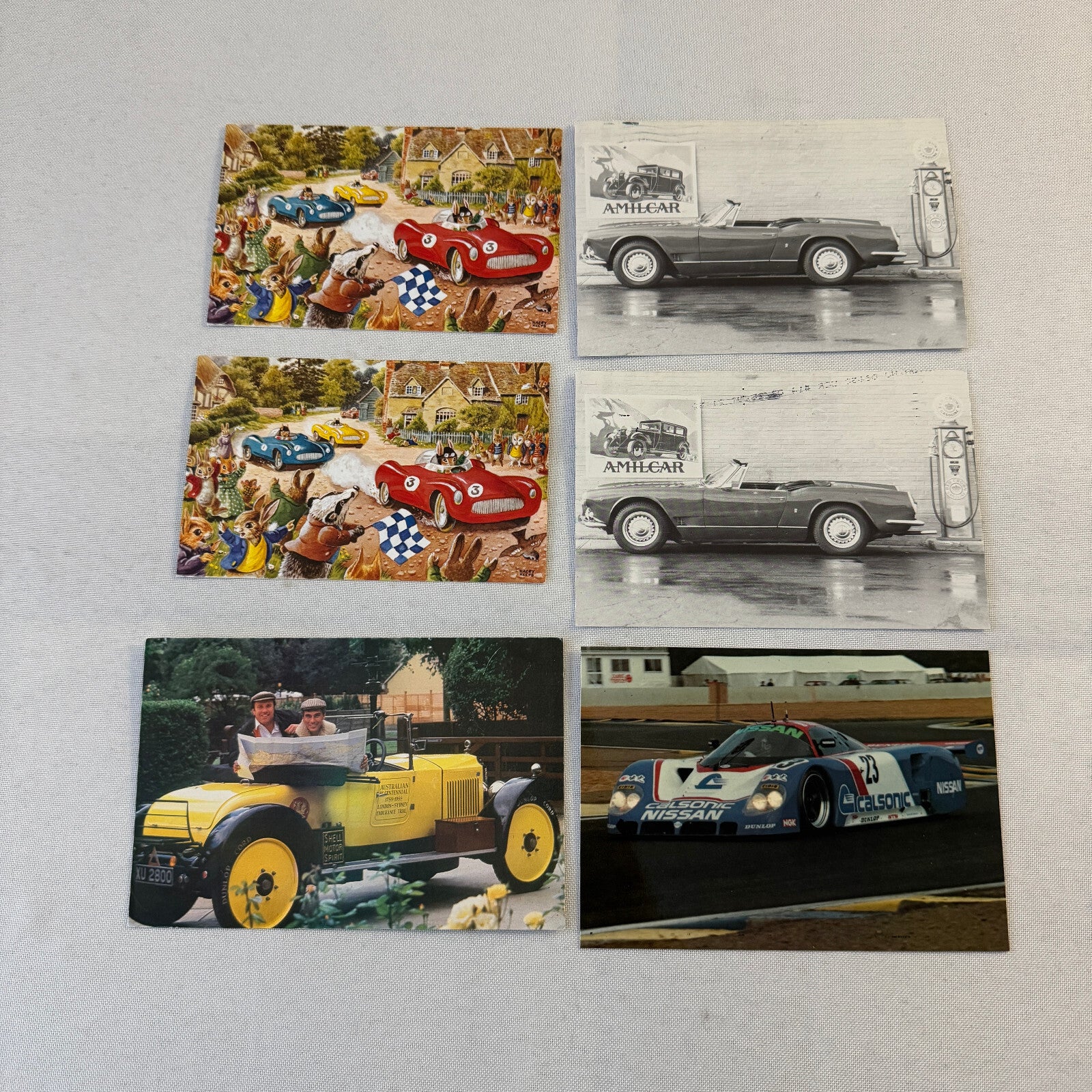 Vintage Transportation Photo and Postcard Lot 36X Car Train Airplane Porsche +