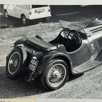 1938 Jaguar SS100 Car Photo Automobile Photograph Vintage Jaguar SS 100 Lot 2x