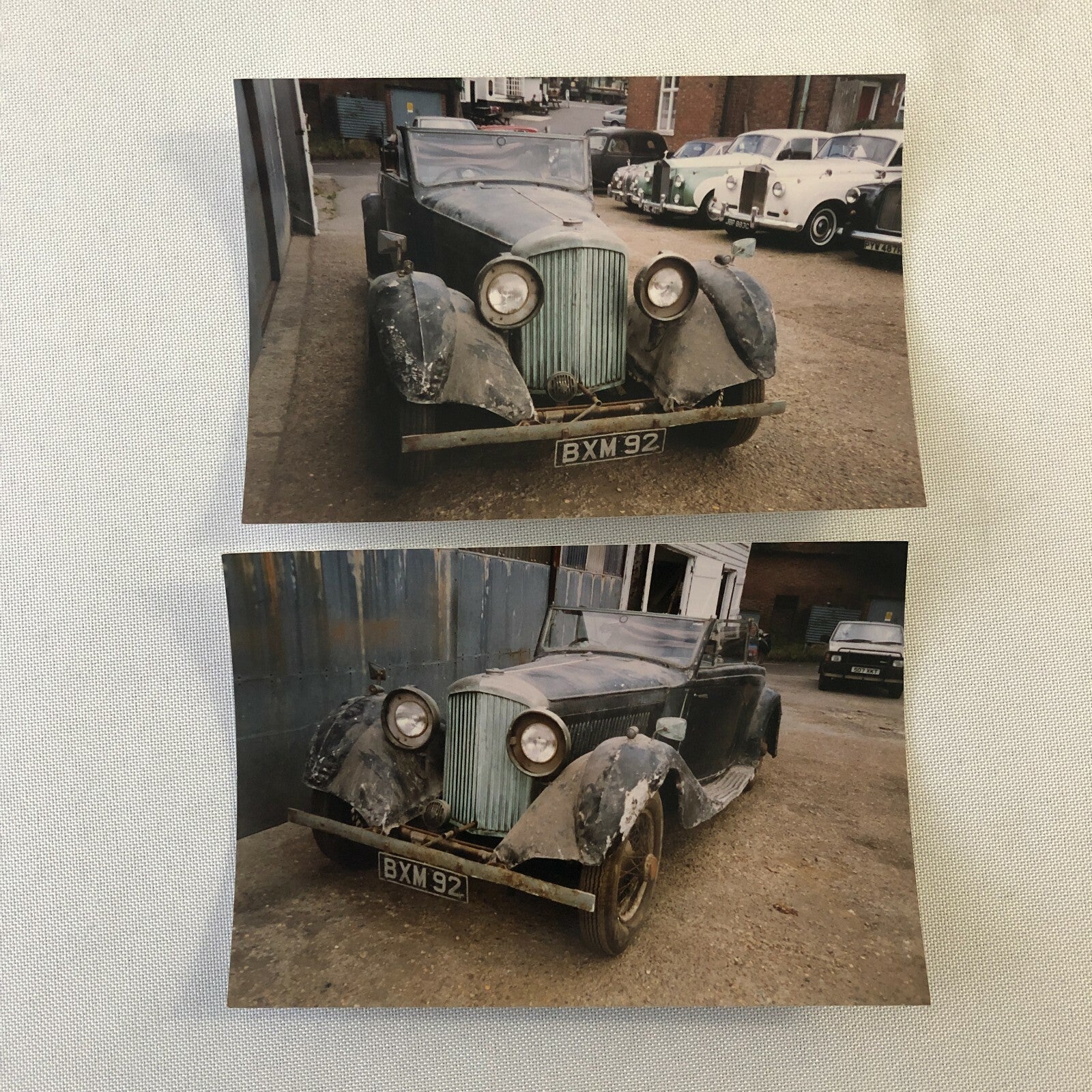 Vintage Bentley Rolls Royce Car Barn Find Photo Photograph Print 