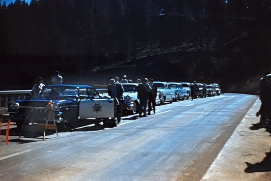 35mm Slide Vintage Image California Highway Police Car Cars Automobile