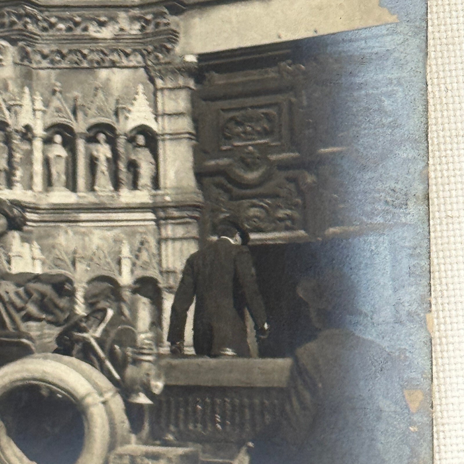 Vintage Photograph Photo People with Early Antique Car Automobile