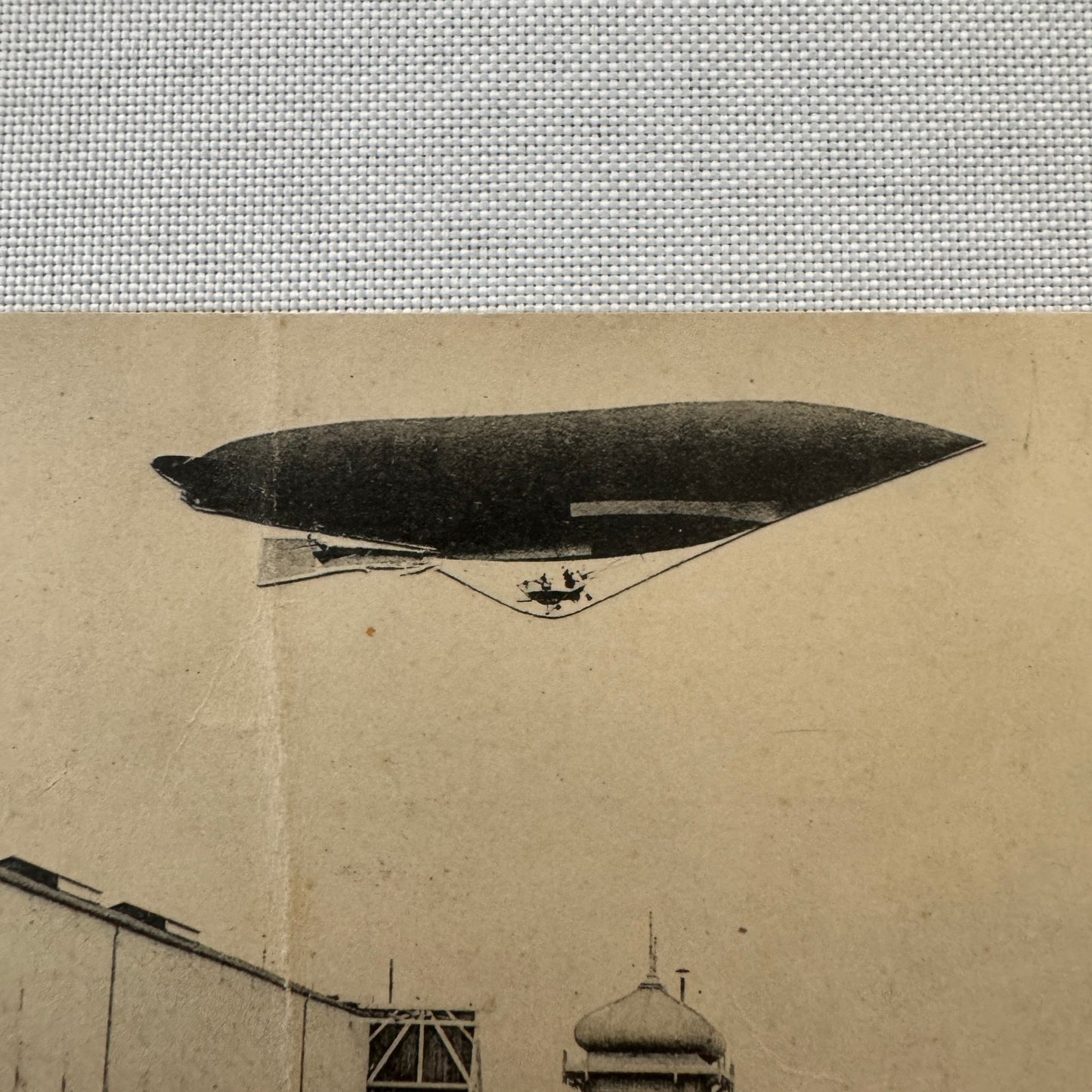 Vintage Zeppelin Airship Dirigible Postcard Post Card French Le Lebaudy