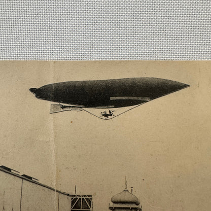 Vintage Zeppelin Airship Dirigible Postcard Post Card French Le Lebaudy