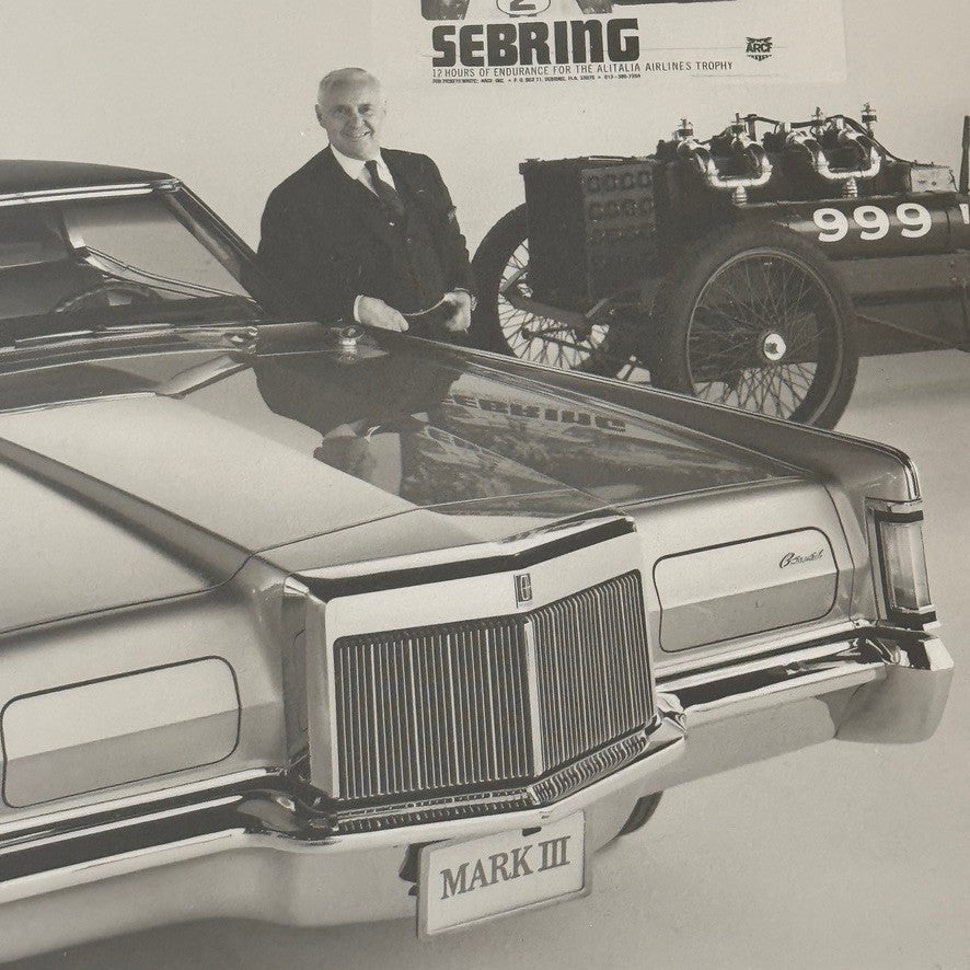 Lincoln Continental Mark III Vintage Press Photo Photograph Car Sebring 1968
