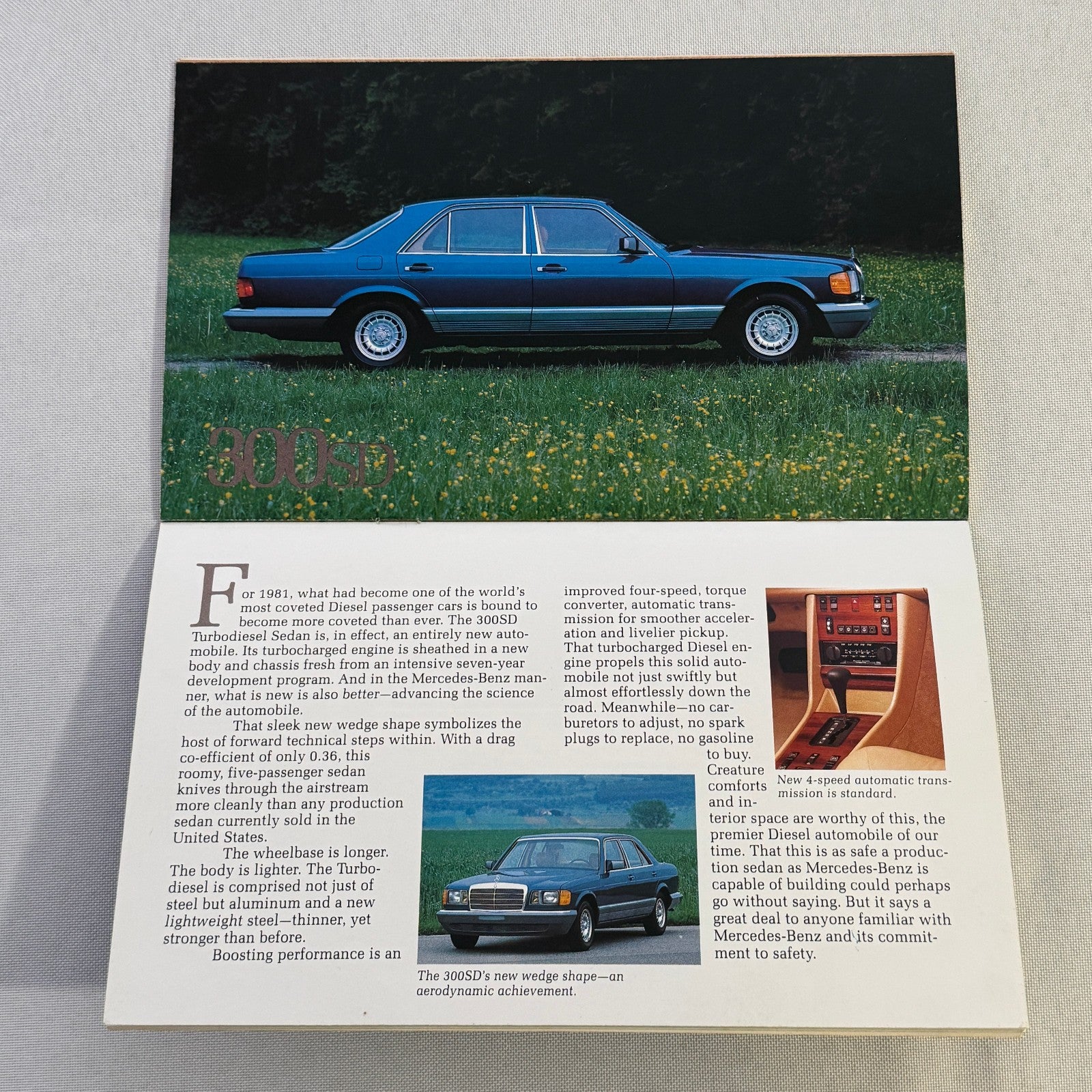 1981 Mercedes Benz Brochure Catalog 380 SLC 380SL 380 SL SEL 300SD 300TD 300D