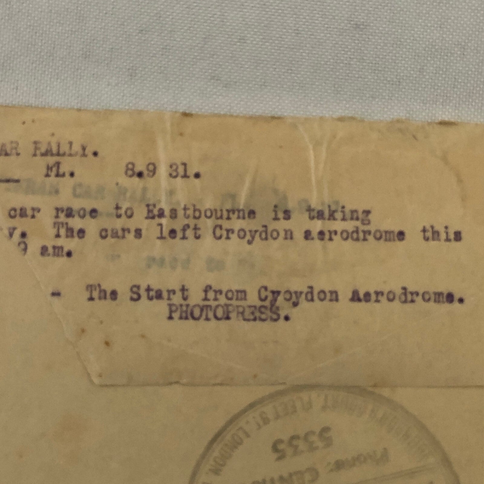 1931 Veteran Car Rally Press Photo Photograph Print Croydon Aerodome UK 