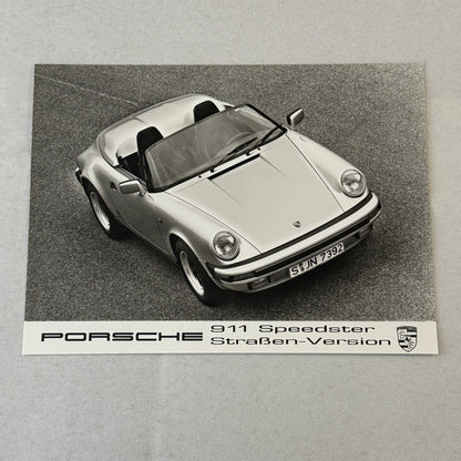 Porsche 911 Speedster Convertible Car Factory Press Photo Photograph German
