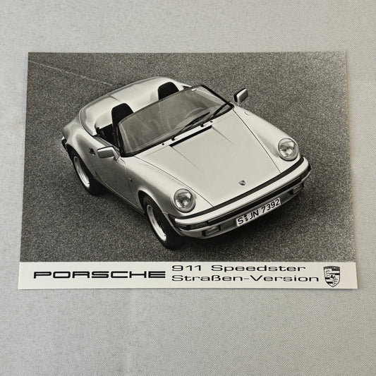 Porsche 911 Speedster Convertible Car Factory Press Photo Photograph German