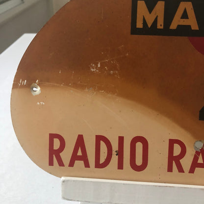 1965 Radio Rallye Car Rally Participant Plate w/ Martini Ad