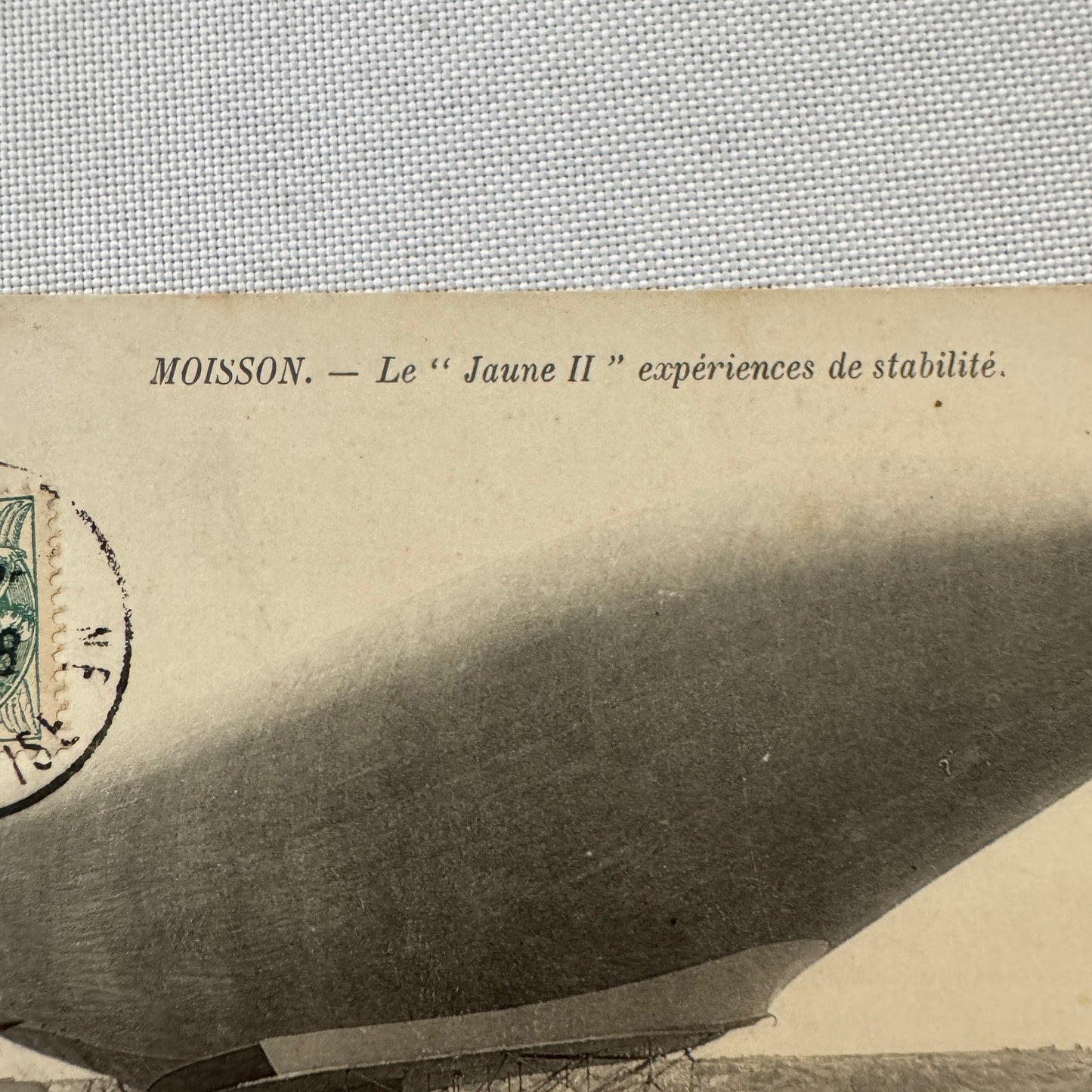 Vintage Zeppelin Airship Dirigible Postcard Post Card French Le Jaune II 1907
