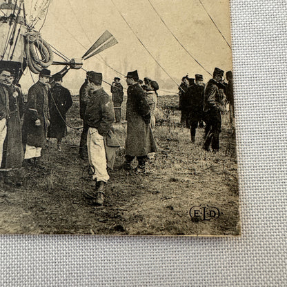 Vintage Airship Dirigible Zeppelin Postcard Post Card French