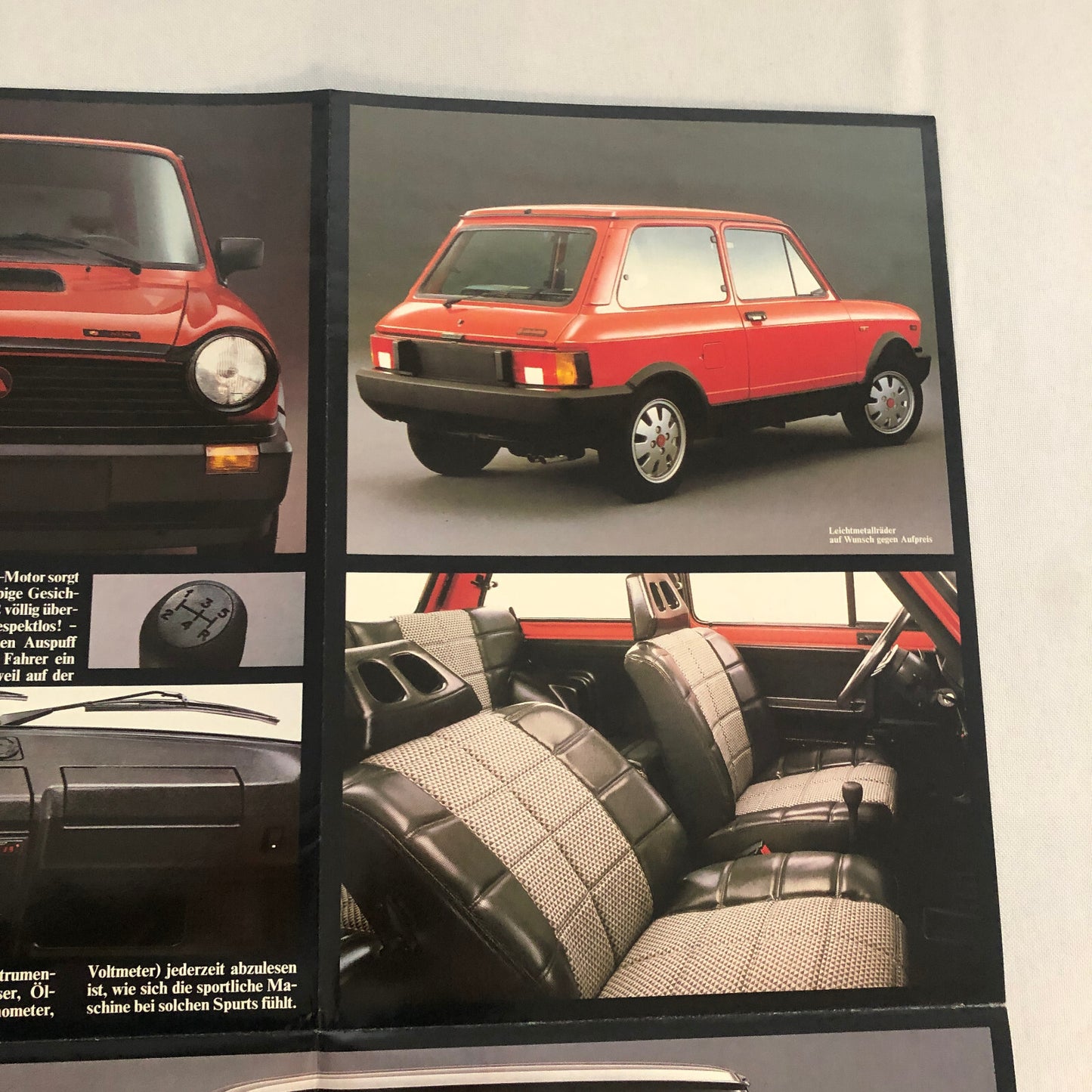 Lancia A112 Car Sales Brochure Catalog Vintage GERMAN Lancia A 112 Abarth