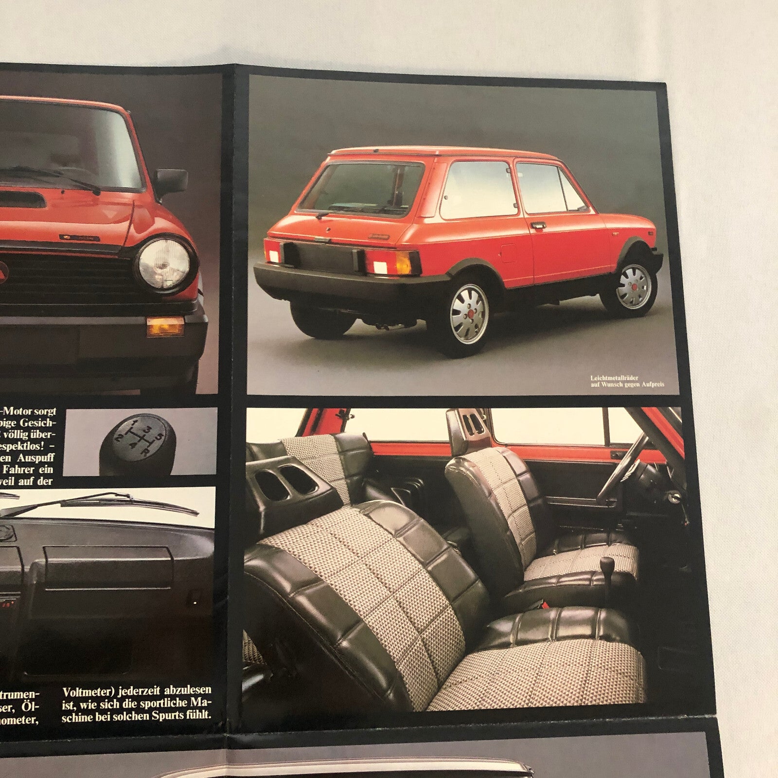 Lancia A112 Car Sales Brochure Catalog Vintage GERMAN Lancia A 112 Abarth