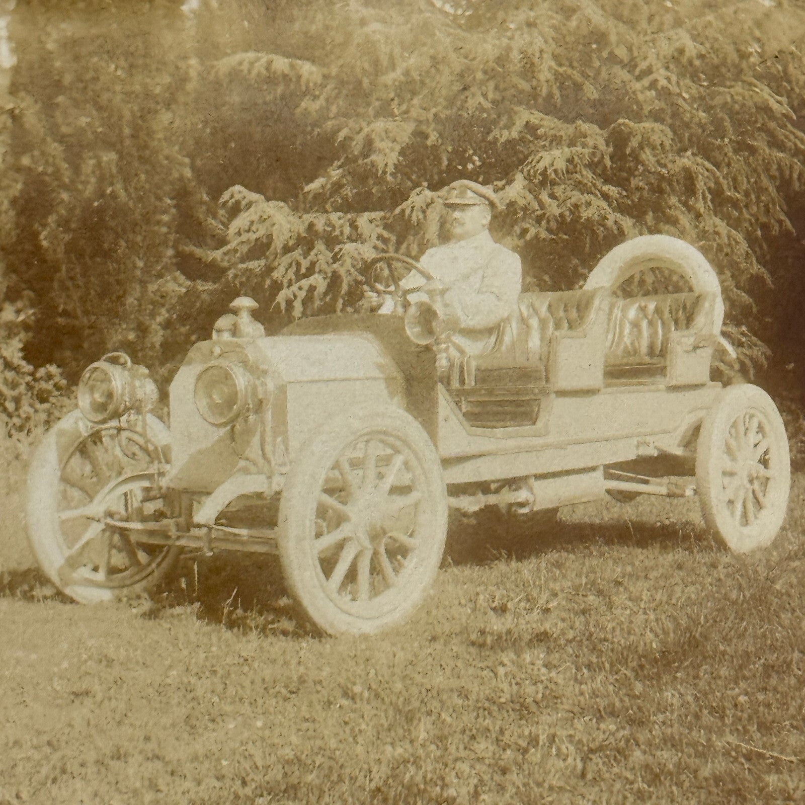 Antique Car Automobile Italian Real Photo Postcard RPPC Photograph