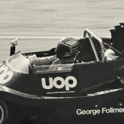 Vintage Racing Photo Photograph George Follmer UOP Race Car