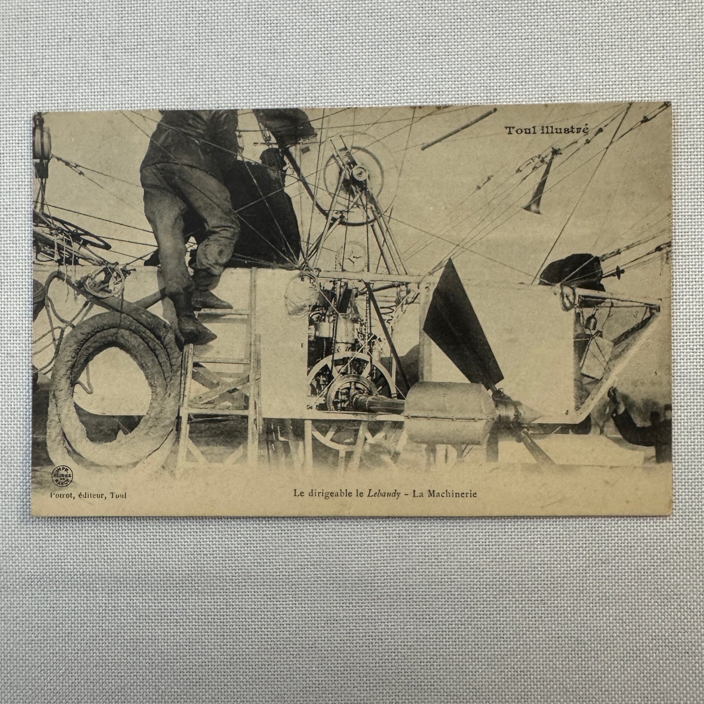 Vintage Zeppelin Airship Dirigible Postcard Post Card French Le Lebaudy