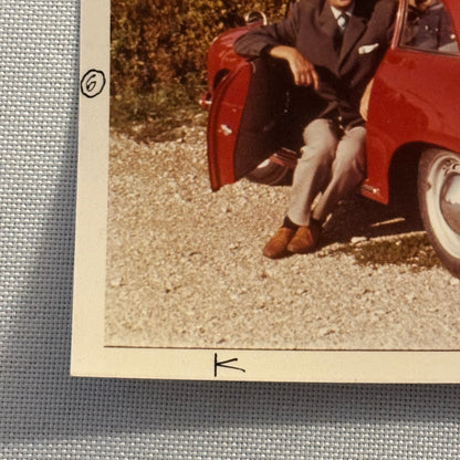 Vintage Photo Photograph Snapshot Porsche 356 Car Man