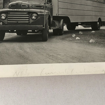 Vintage Photo Photograph of a Ford Truck and Trailer - Denmark ? 