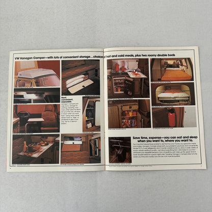 1980 Volkswagen VW Vanagon and Camper Sales Brochure Catalog Advertising