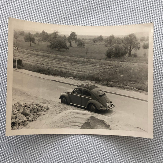Vintage Photo Photograph Snapshot VW Volkswagen Beetle Bug Car