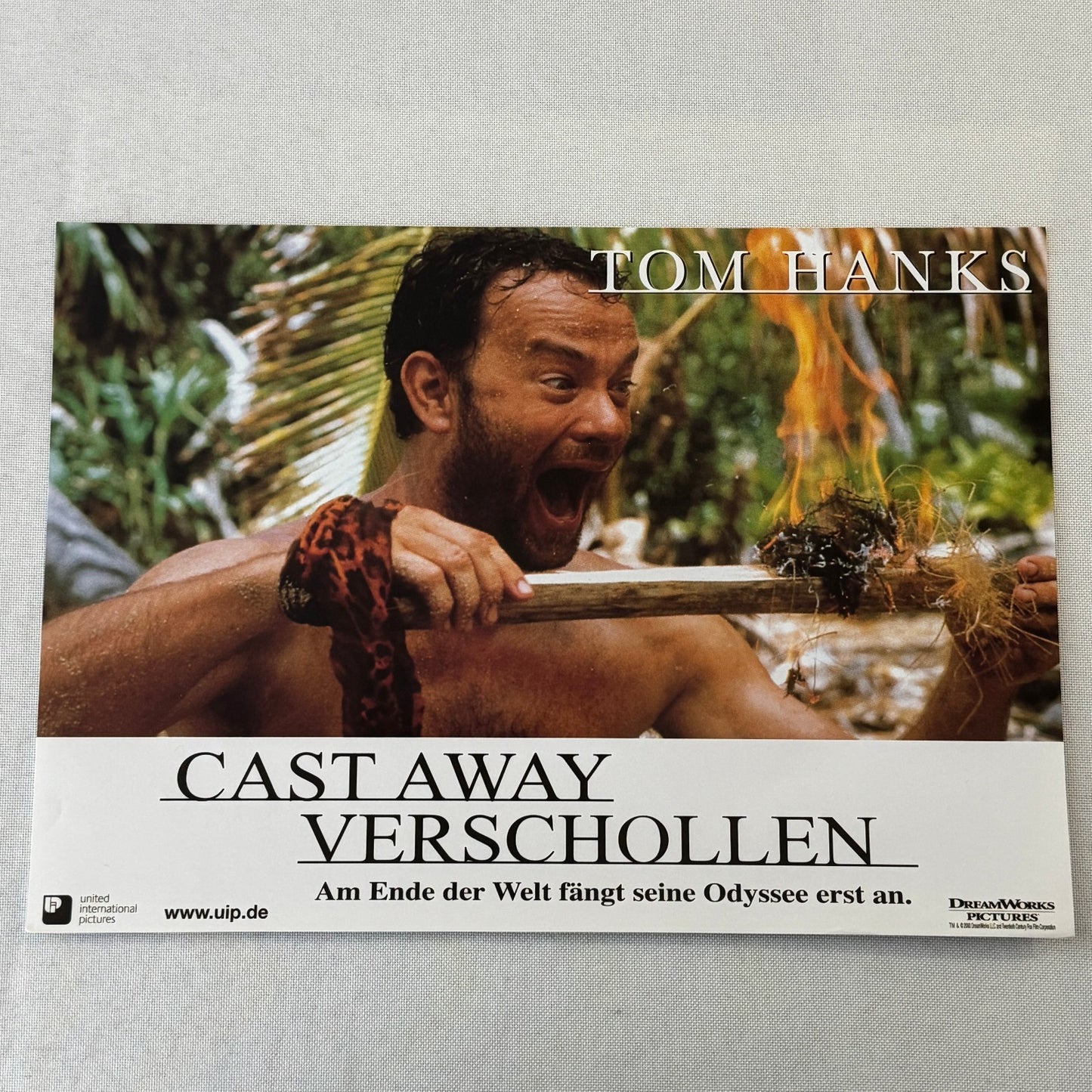Vintage Movie Lobby Card Poster Lot Cast Away Verschollen GERMAN Tom Hanks