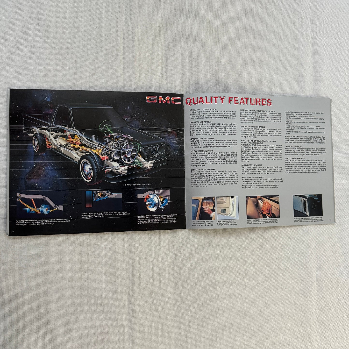 1985 GMC S-15 Pickup S15 Pickup Truck Sales Brochure Catalog Advertising