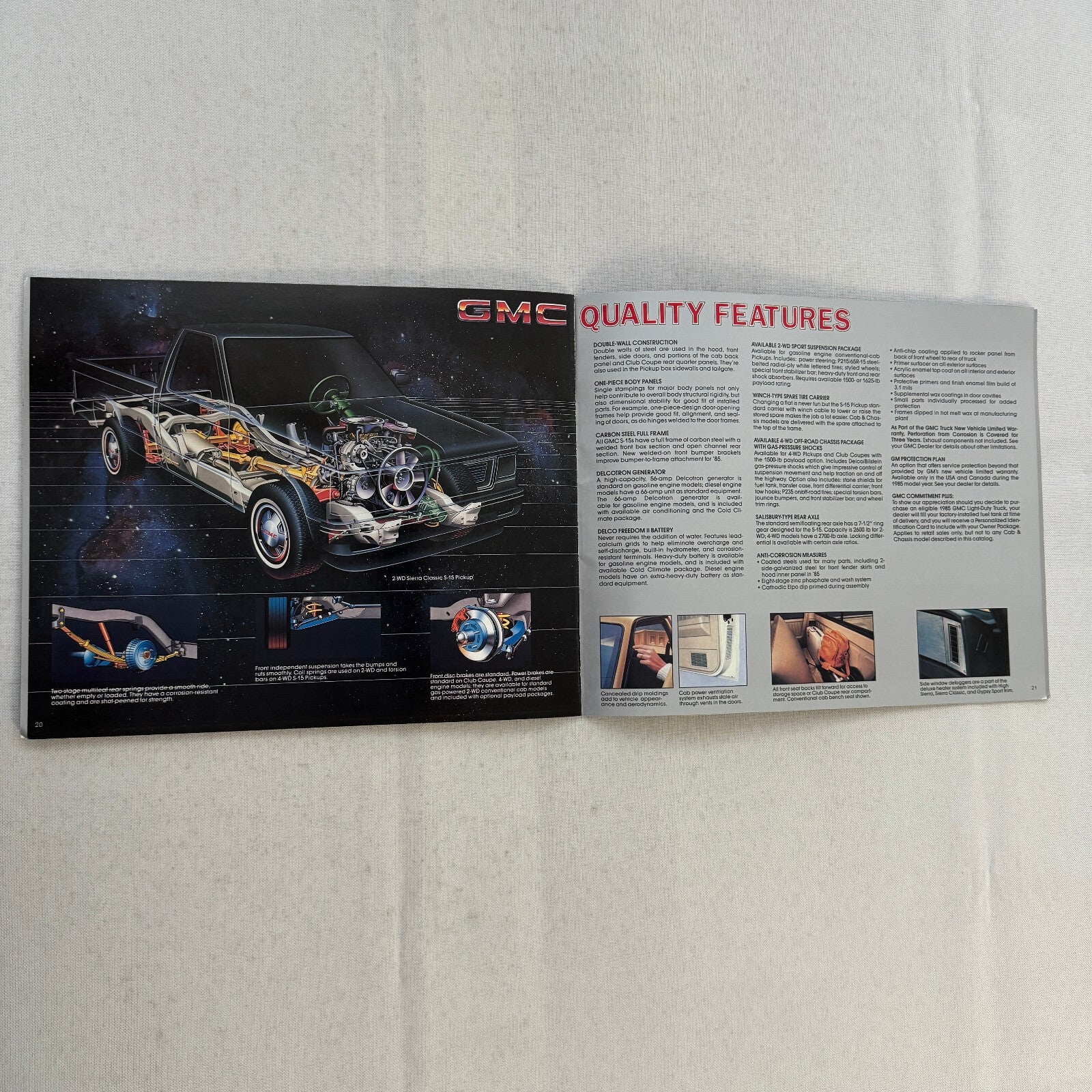 1985 GMC S-15 Pickup S15 Pickup Truck Sales Brochure Catalog Advertising