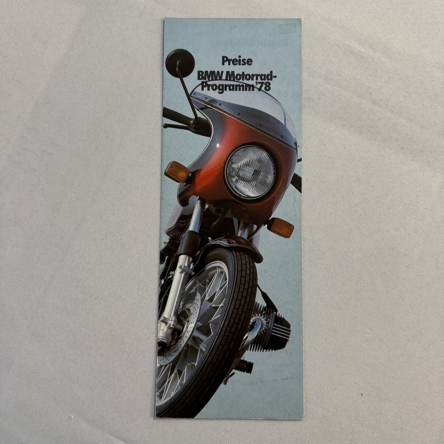 1978 BMW Motorcycle Price and Options Brochure Catalog R100RS R100 R80 GERMAN