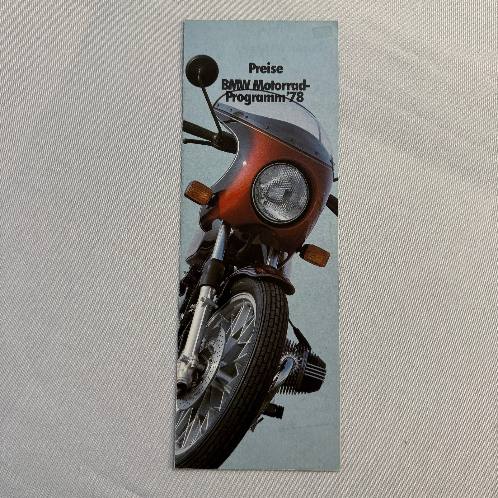 1978 BMW Motorcycle Price and Options Brochure Catalog R100RS R100 R80 GERMAN