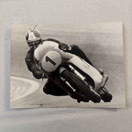 Vintage Motorcycle Racing Press Photo Photograph Bike Giacomo Agostini