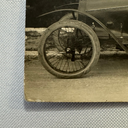 Vintage Postcard Real Photo Postcard RPPC Post Card Man in Early Automobile Car