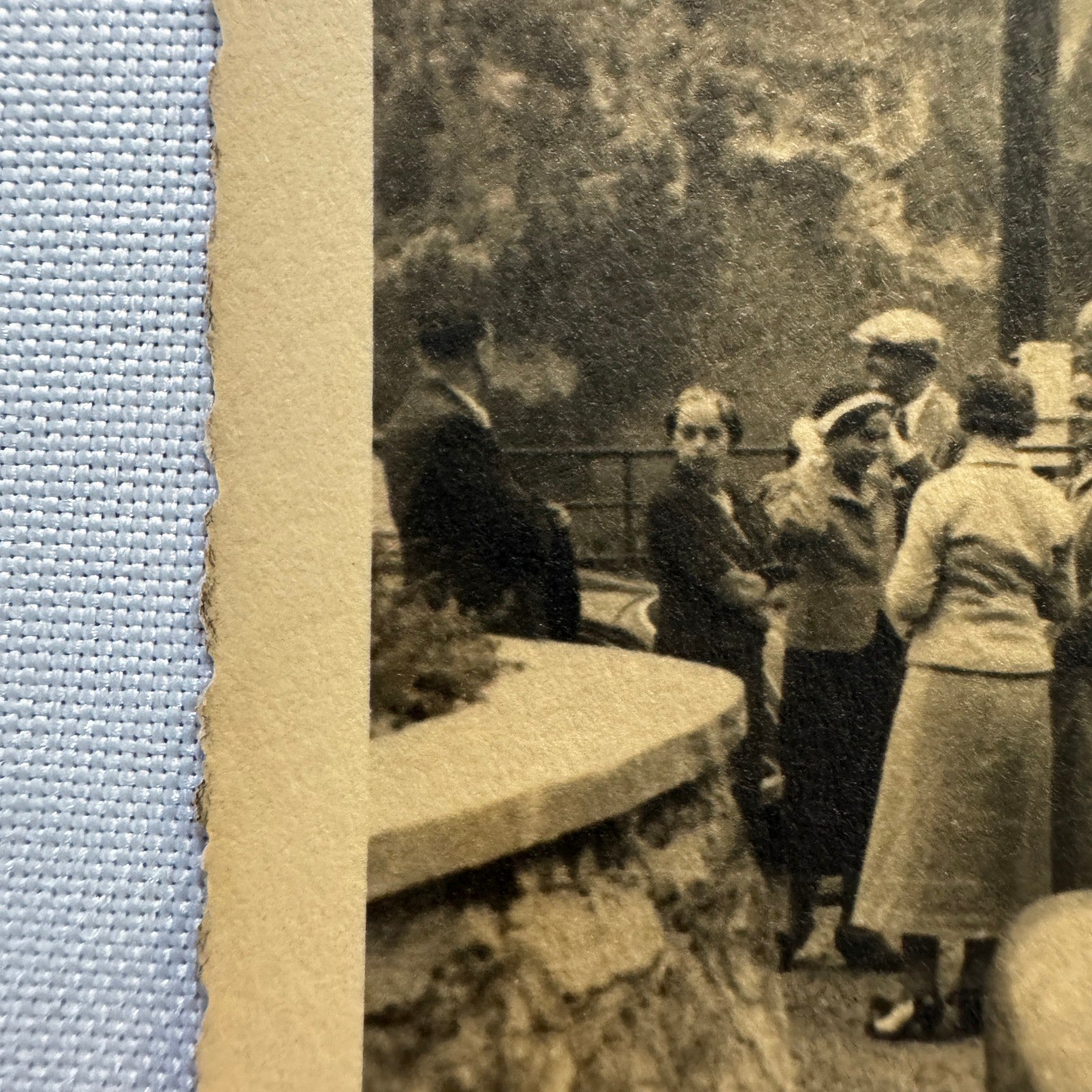 Vintage Photograph Photo Print People with Car Automobile European