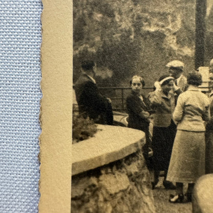 Vintage Photograph Photo Print People with Car Automobile European