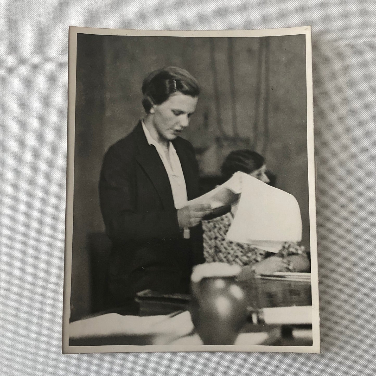 Vintage Press Photo Photograph Women Engineers Conference London News 1933