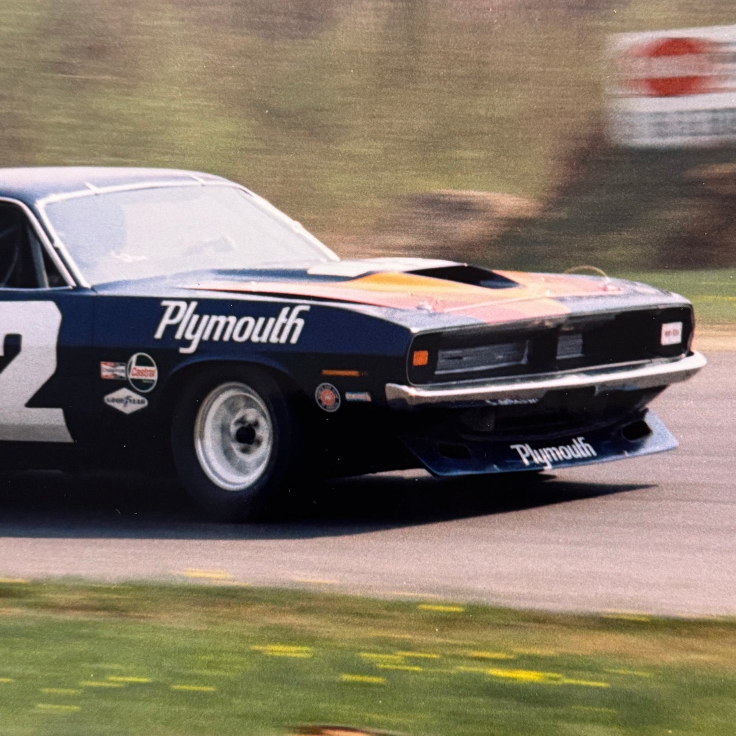 Plymouth Cuda Racing Photo Photograph Muscle Car 1970 Lime Rock Modern Print