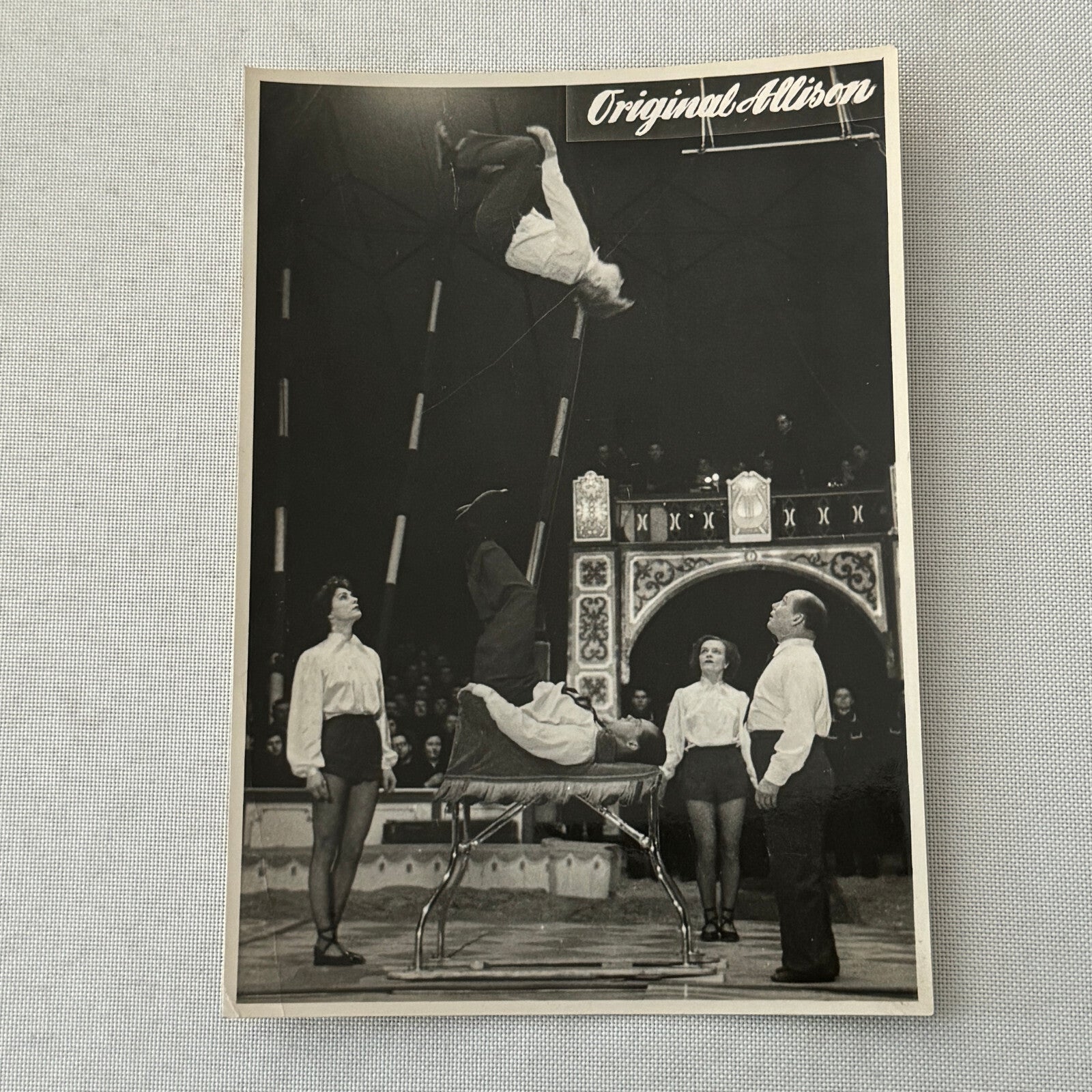 Vintage Circus Acrobat Tumbling Act Photo Photograph Original Allison Berlin