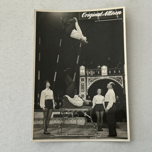 Vintage Circus Acrobat Tumbling Act Photo Photograph Original Allison Berlin