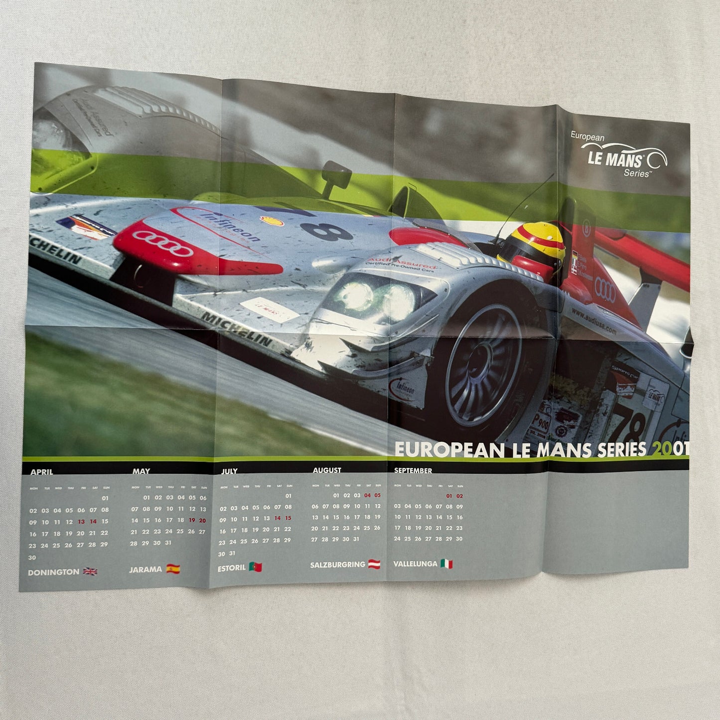 2001 European LeMans Racing Poster Audi Car